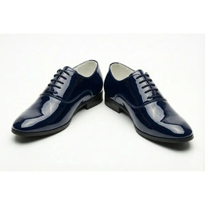 Men’s Formal Patent PU Leather Oxford Shoes-TruClothing