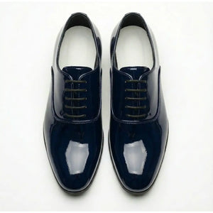 Men’s Formal Patent PU Leather Oxford Shoes-TruClothing