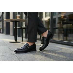 Men’s Fringe Monk Strap Slip-On Loafers-TruClothing