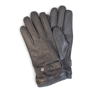 Men’s Genuine Leather Ribbed Knit Cuff Gloves-TruClothing