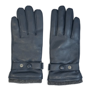 Men’s Genuine Leather Ribbed Knit Cuff Gloves-TruClothing