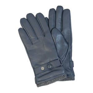 Men’s Genuine Leather Ribbed Knit Cuff Gloves-TruClothing