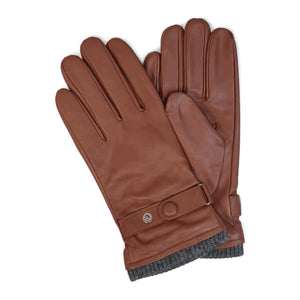 Men’s Genuine Leather Ribbed Knit Cuff Gloves-TruClothing