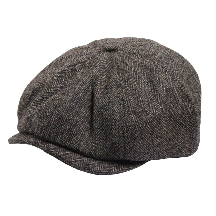 Men's Herringbone Newsboy Classic Flat Cap-TruClothing