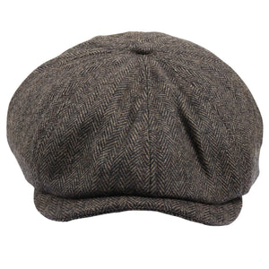 Men's Herringbone Newsboy Classic Flat Cap-TruClothing