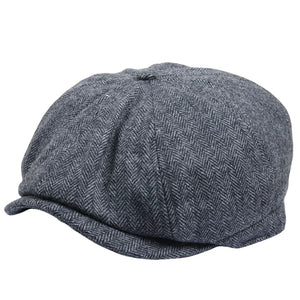 Men's Herringbone Newsboy Classic Flat Cap-TruClothing