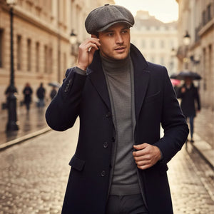 Men's Herringbone Newsboy Classic Flat Cap-TruClothing