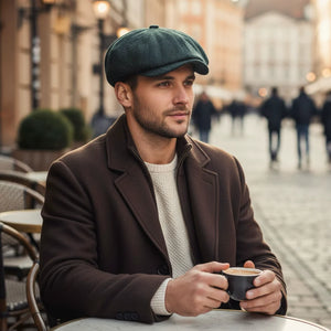 Men's Herringbone Newsboy Classic Flat Cap-TruClothing