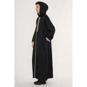Men's Hooded Gandoura Embroidery Moroccan Thobe-TruClothing