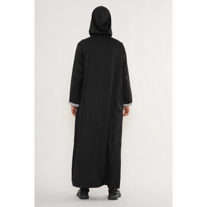 Men's Hooded Gandoura Embroidery Moroccan Thobe-TruClothing