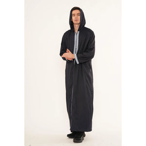 Men's Hooded Gandoura Embroidery Moroccan Thobe-TruClothing