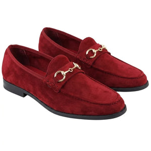 Men's Leather Lined Slip On Suede Loafer Shoes