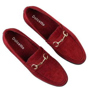 Men's Leather Lined Slip On Suede Loafer Shoes