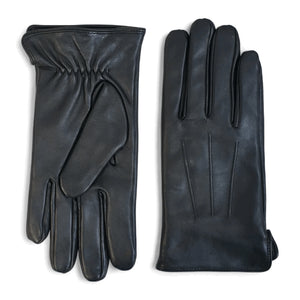 Men's Leather Wool Lined Elastic Wrist Gloves-TruClothing