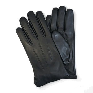 Men's Leather Wool Lined Elastic Wrist Gloves-TruClothing
