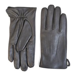 Men's Leather Wool Lined Elastic Wrist Gloves-TruClothing