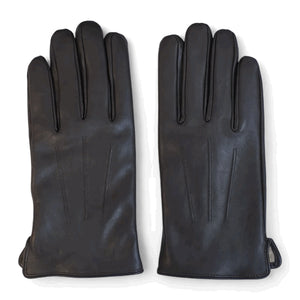 Men's Leather Wool Lined Elastic Wrist Gloves-TruClothing