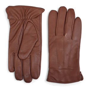 Men's Leather Wool Lined Elastic Wrist Gloves-TruClothing