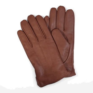 Men's Leather Wool Lined Elastic Wrist Gloves-TruClothing