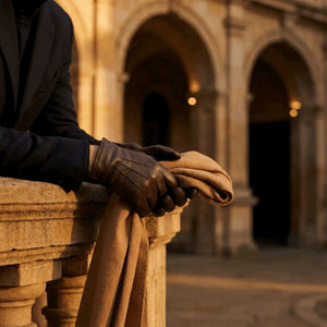 Men's Leather Wool Lined Gloves-TruClothing
