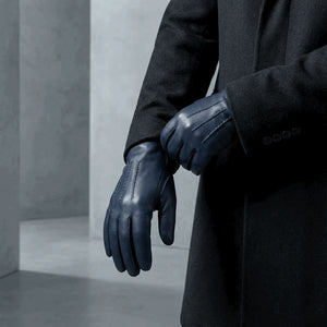 Men's Leather Wool Lined Gloves-TruClothing