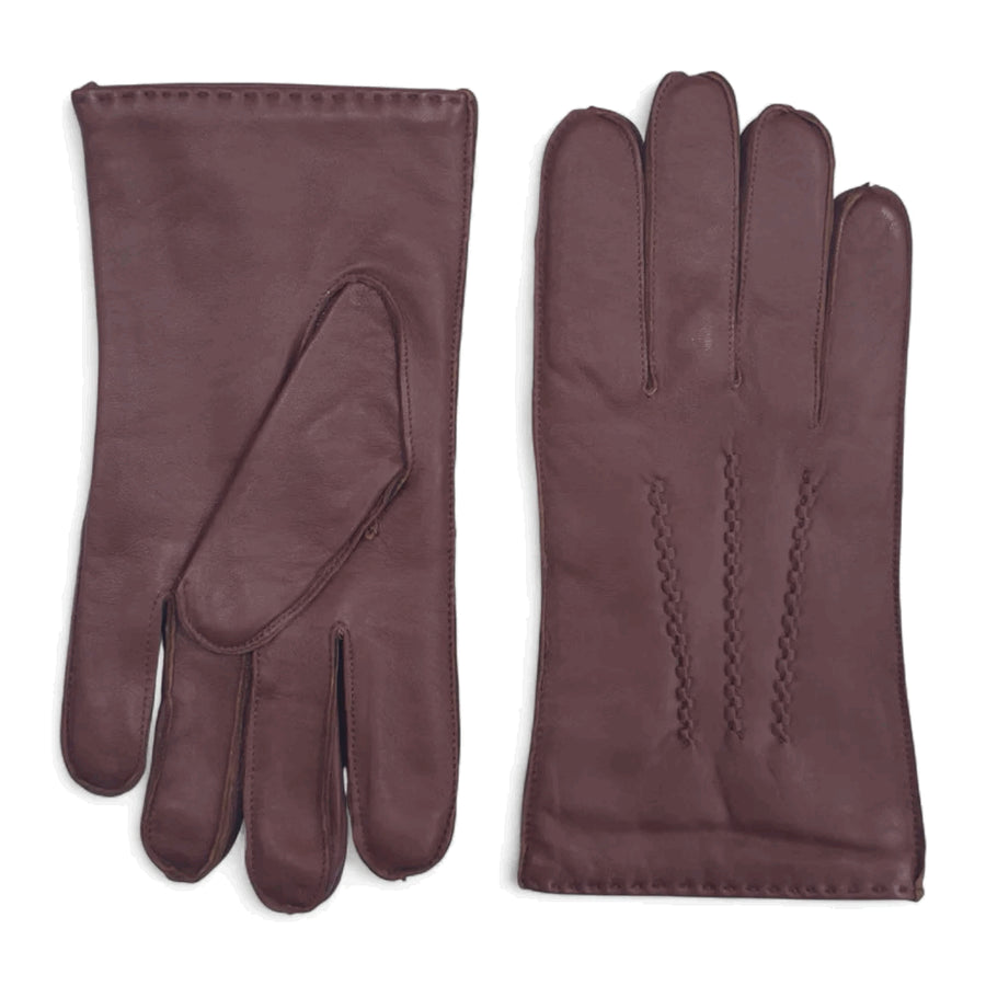 Men's Leather Wool Lined Gloves-TruClothing