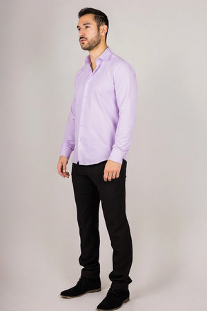 Men's Lilac Double Cuff Oxford Shirt