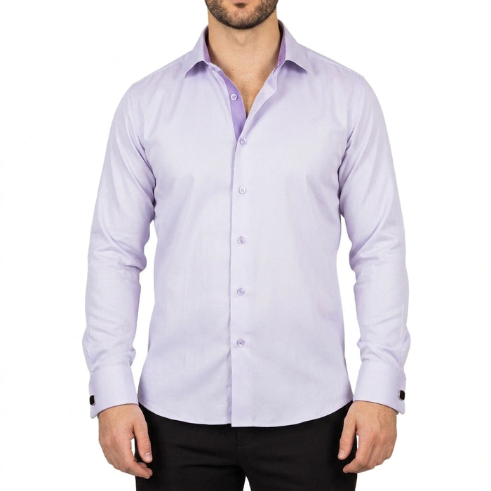 Men's Lilac Double Cuff Oxford Shirt