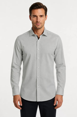 Men's Long Sleeve Button-Down Dress Shirt