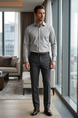 Men's Long Sleeve Button-Down Dress Shirt