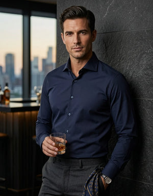 Men's Long Sleeve Button-Down Dress Shirt