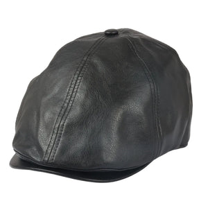 pu-leather-flat_hat_Black_One Size
