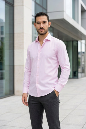 Men's Pink Double Cuff Oxford Shirt