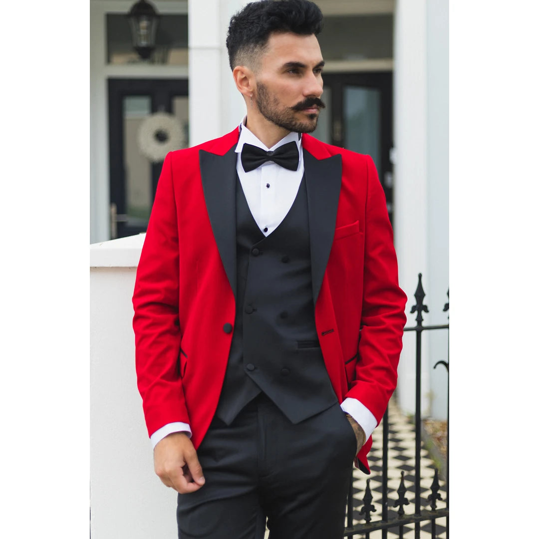 Red 2025 dinner suit