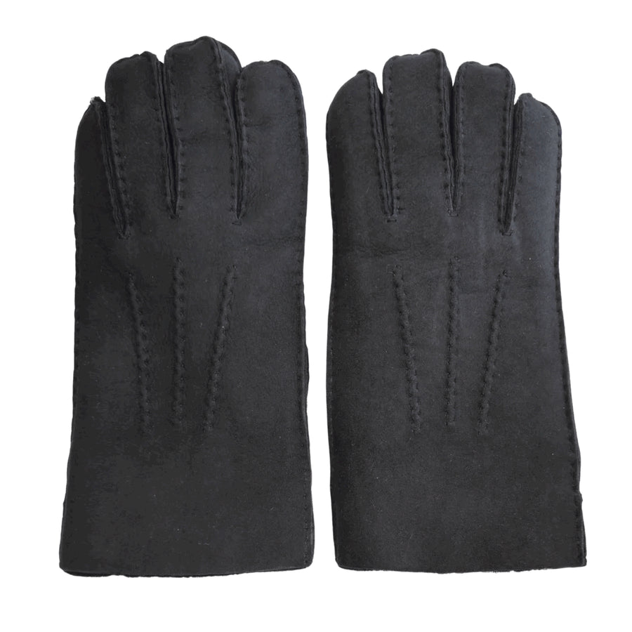 Men’s Sheepskin Suede Leather Wool Lining Gloves-TruClothing