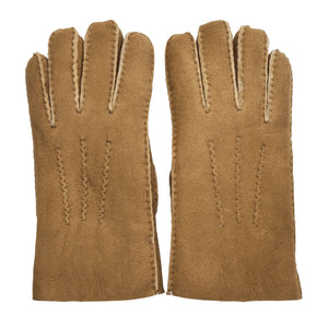 Mănuși pentru bărbați din piele întoarsă de oaie căptușite cu lână - Bej - Infinity Leather - 11