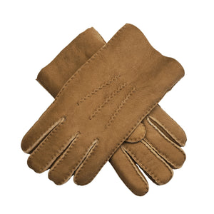 Mănuși pentru bărbați din piele întoarsă de oaie căptușite cu lână - Bej - Infinity Leather - 13