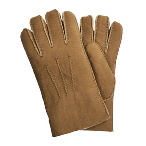 Mănuși pentru bărbați din piele întoarsă de oaie căptușite cu lână - Bej - Infinity Leather - 14