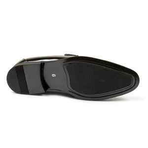 Men's Slip On Vegan Leather Velvet Detailed Patent Loafers