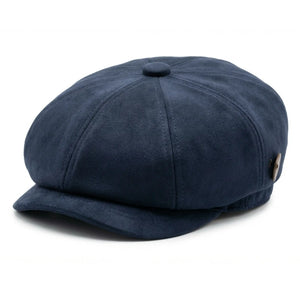 Gorra «Baker Boy» clásica de estilo Gatsby vintage de 8 paneles para hombre, de ante