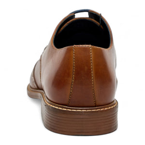 Men's Tan Leather Wingtip Oxford Brogue Dress Shoes