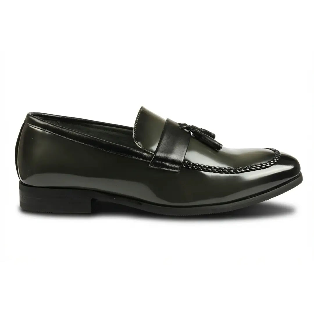 Men's Tassel High-Gloss Slip-On Loafers-TruClothing