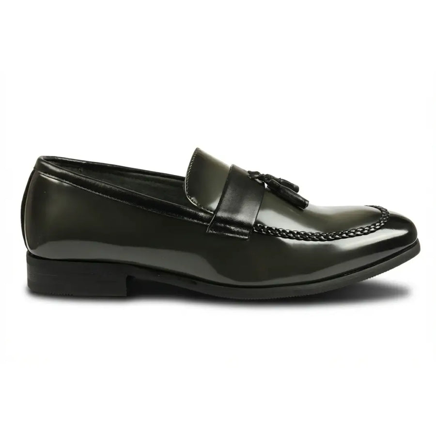 Men's Tassel High-Gloss Slip-On Loafers-TruClothing