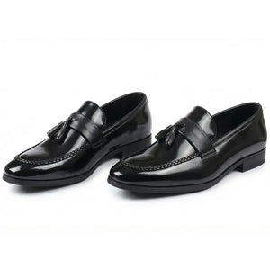 Men's Tassel High-Gloss Slip-On Loafers-TruClothing