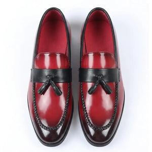 Men's Tassel High-Gloss Slip-On Loafers-TruClothing