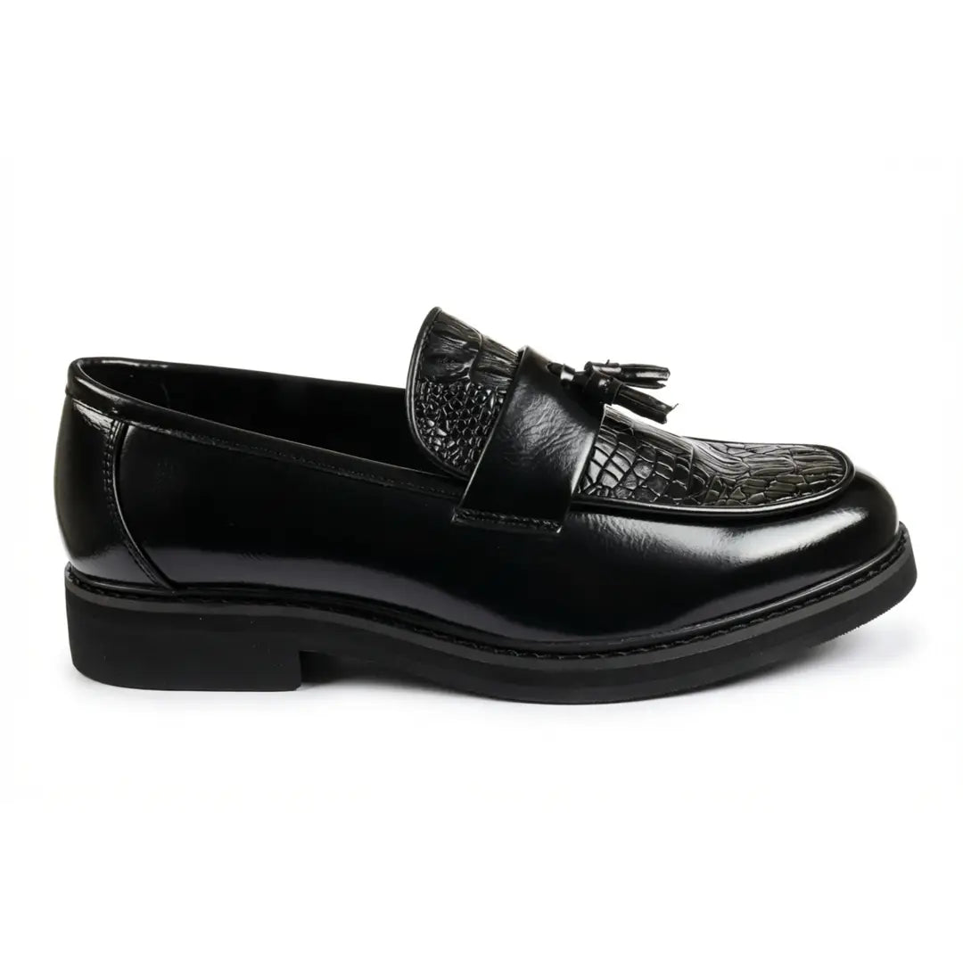 Men’s Tassel Lug Sole Textured Loafers-TruClothing