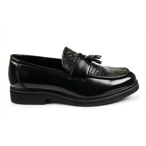 Men’s Tassel Lug Sole Textured Loafers-TruClothing