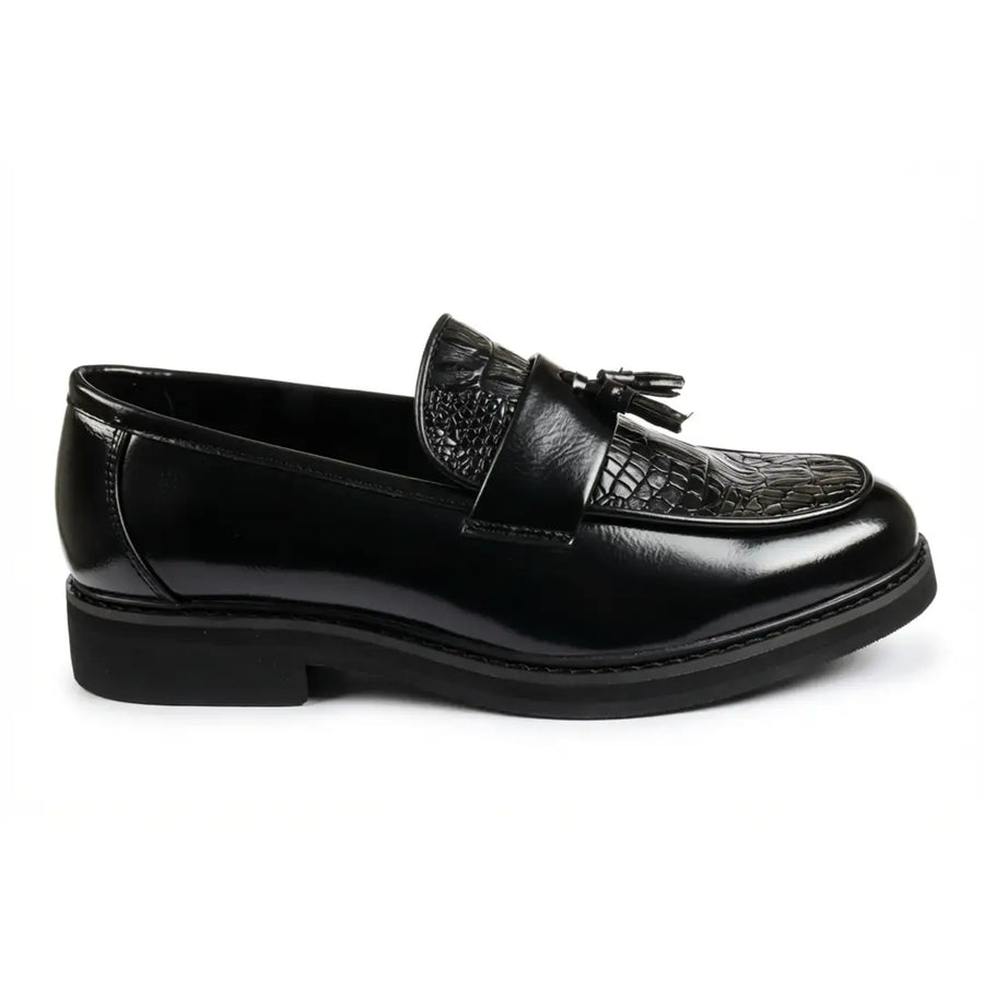 Men’s Tassel Lug Sole Textured Loafers-TruClothing