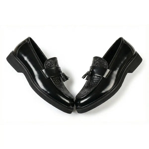 Men’s Tassel Lug Sole Textured Loafers-TruClothing