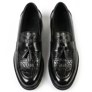 Men’s Tassel Lug Sole Textured Loafers-TruClothing